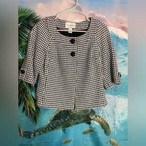 White House Black Market Houndstooth Women's Blazer Size 4